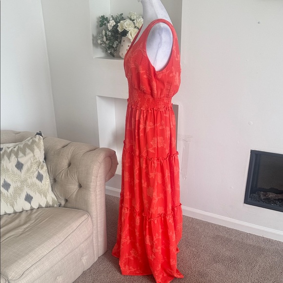 Maison Tara Vibrant Orange Maxi Dress - Picture 7 of 11
